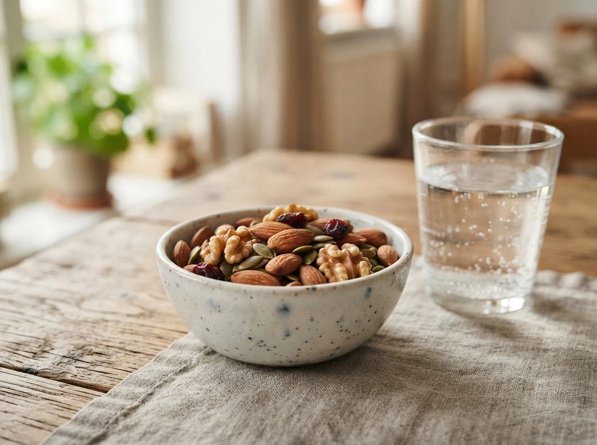 Whole grains and seeds rich in B vitamins